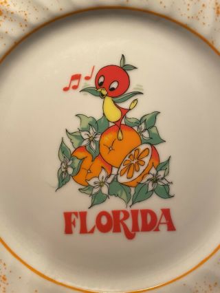 Rare Vintage Disneyland Walt Disney World Florida Orange Bird Collector Plate