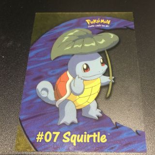 2000 Topps Pokemon 07 Squirtle Pc4 Tv Animation Clear See - Through Card