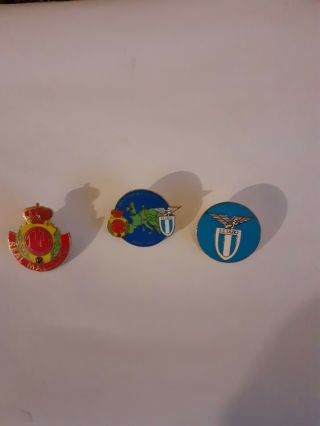 Rare Real Mallorca V Lazio Uefa Cup Final 1999 Badges Played At Villa Park
