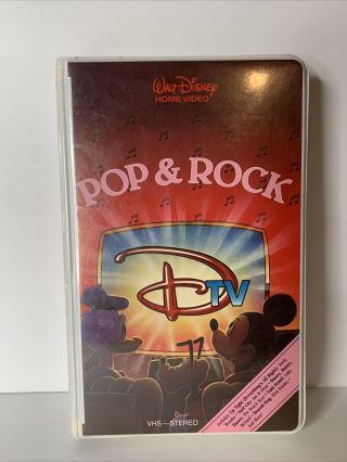 Disney Vhs Pop And Rock 1984 Animated Music Videos White Clam - Shell Rare