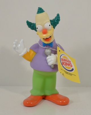 Rare 2000 Krusty The Clown 5 " Burger King Europe Action Figure Simpsons
