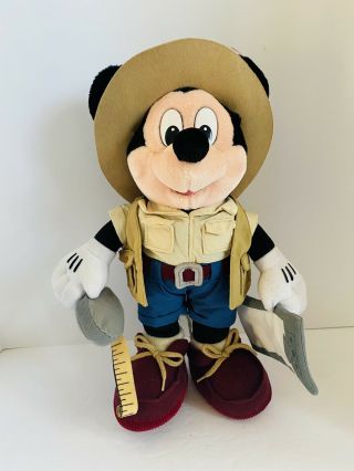 Mickey Mouse Disney Parks Authentic Safari Explorer Plush Stuffed Toy 13” Rare