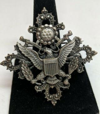 Ww2 Era Us Army Eagle Sweethearts Pin Sterling Silver Very Rare