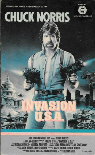 Invasion U.  S.  A.  - 1985 Chuck Norris,  Rare Collectible Mgm/ua Big Box Vhs