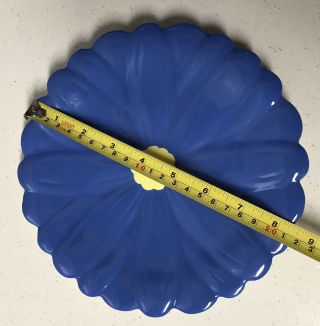 Rare Home and Garden Party Bright Blue Flower Plate 2