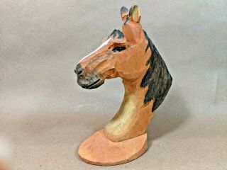 Peepers Carved Wood Horse Reading Eye Glasses Stand Holder Rare