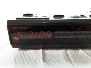 Vintage Sony Dream Machine Alarm Clock - Am/fm Radio Black Model Icf - C2w Rare