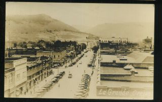 Circa 1910 Rppc Main Street La Grande Oregon Postcard Unposted - Very Rare