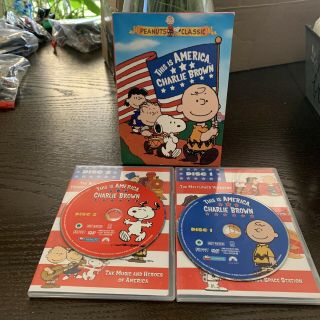 Peanuts This Is America,  Charlie Brown Collectors Set Dvd 2006 2 - Disc Oop Rare