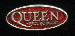 Queen Paul Rodgers Rare Red Glitter Tour Pin Badge For Jacket/shirt/hat