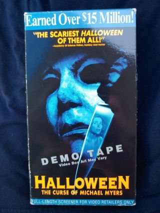 Halloween: The Curse Of Michael Myers Demo Screener (vhs,  1996) Rare Horror Vhs
