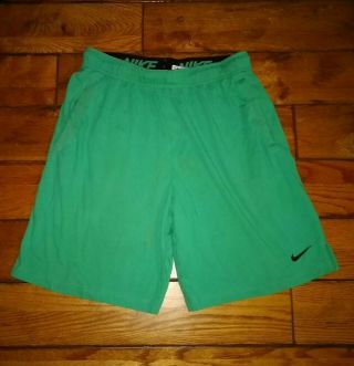 Rare Vintage Nike Shorts Mens Large Green Pockets Drawstrings Dri Fit Rare Wow
