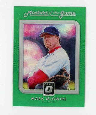 Mark Mcgwire 2016 Optic Masters Of The Game Green Prizm 1/5 Mg7 Cardinals Rare