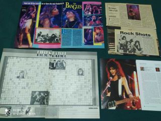 THE BANGLES - VARIOUS - CLIPPINGS - POSTER - ORIGINALS - VERY RARE 2