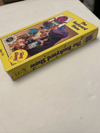 Barney - The Backyard Show (VHS,  1992) Purple Dinosaur Kids Rare Macrovision 3