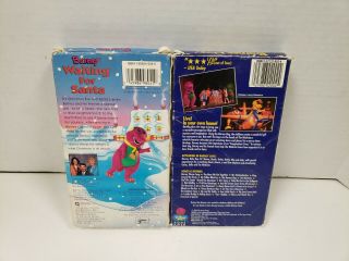 Barney - Live In York City (VHS Tape,  1994) & Waiting for Santa OOP Rare 2