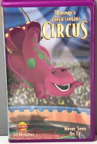Barney’s Singing Circus Vhs Video Tape Nearly Sing - Along Rare