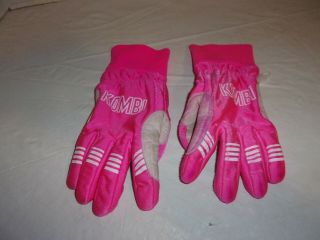 Vintage Kombi Mens Medium 80s 90s Rare Pink Snow Ski Gloves Light Duty