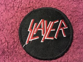 Ultra Rare Slayer Sew - On Patch Reign In Blood Tour 1987