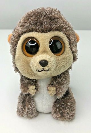 Retired Rare Ty Beanie Boo Spike Hedgehog Plush Stuffed Animal Tan Light Brown