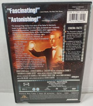 Theremin: An Electronic Odyssey (DVD,  2001) Avant - Garde Film OOP Rare Cinema 2