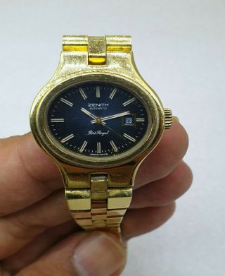Rare Vintage Women Watch Zenith Port Royal Automatic Gold Plated