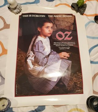 Rare Walt Disney Return To Oz Fairuza Balk Promo Film Poster Ad The Wizard Of
