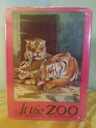 At The Zoo | Arthur O Cooke | 1935 | Hc Rare In Dust Jacket | Illustrated