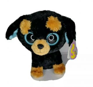 Rare Ty Beanie Boos 6 " Tuffy The Rottweiler Plush Puppy Dog Stuffed Animal