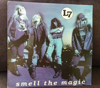 L7 - Smell The Magic (rare) Australian 10 " Red Vinyl (1990 Damp 139) Vg,  /ex
