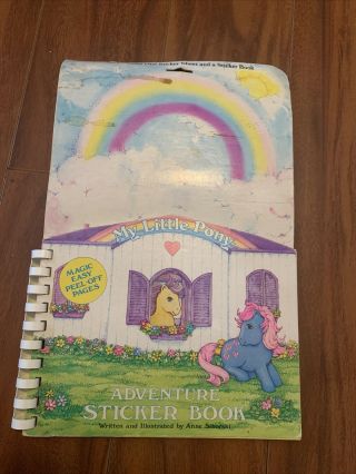 Rare Vintage 1983 Hasbro My Little Pony Adventure Puffy Sticker Book