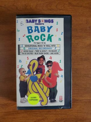 Baby Songs Presents Baby Rock (vhs,  1990) Kids Rock N Roll Songs Hits - Rare Cc