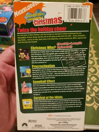 Rare DEMO PROMO VHS Spongebob Squarepants Christmas Double Length 2
