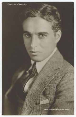 Silent Movie Actor Charlie Chaplin Rare Swedish Postcard