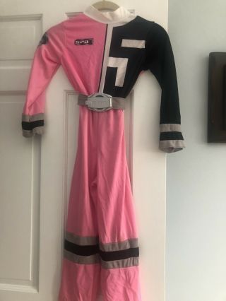 Rare Pink Power Rangers Spd Costume Size 4 - 8 Costume,  Mask,  Gloves & Boot Covers