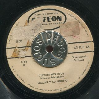 Melon Y Su Grupo Cierro Mis Ojos Rare Guaguanco Salsa Mambo 1968 «listen»