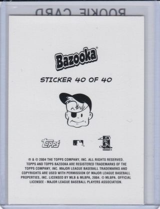 YADIER MOLINA ROOKIE CARD 2004 Topps Bazooka RARE $$ RC 4 on 1 Sticker CARDINALS 2