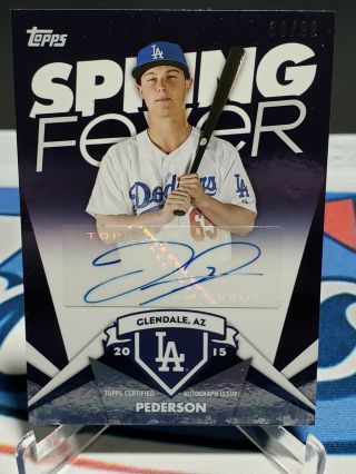 2015 Topps Spring Fever Autographs Joc Pederson 57/99 Rare Auto Dodgers
