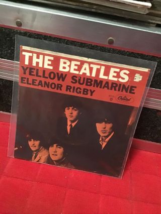 The Beatles Yellow Submarine Eleanor Rigby Rare Picture Sleeve Single 45 7”