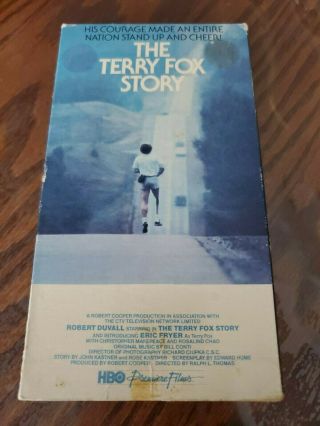 The Terry Fox Story (vhs,  1983) Robert Duvall Rare Video Vhtf Hbo Premiere Films