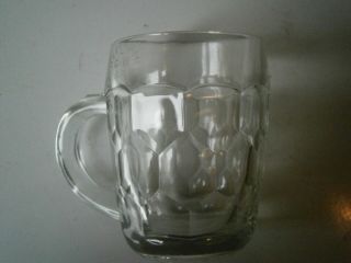 Rare Vintage Dated 1964 Pub 1/2 Pint Dimple Beer Glass Handle Tankard.  Home Bar?