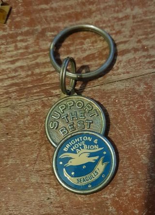 Brighton & Hove Albion F C - Coffer Keyring Collectable Rare Football Badge