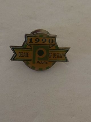 Vintage 1990 Publix Decade Of Destiny Pin Enamel Rare Euc