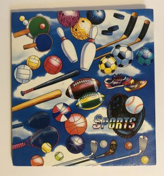 1988 Lisa Frank Sports 12” Scrapbook / Paper Book Photo Album Vintage RARE 2