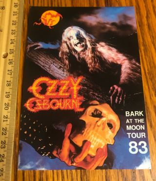 Ozzy Osbourne/ Postcard/ 1983/ Bark At The Moon/ Jake E Lee/ England/ Rare Find 2