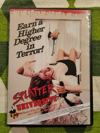Splatter University Dvd 1984 Horror Slasher Rare Oop Region 1 2004