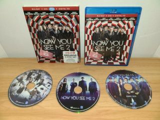 Now You See Me 2 (blu - Ray,  Dvd) Target Exclusive 3 Disc,  Rare Slipcover Perfect