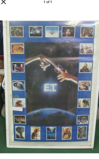 E.  T.  Poster Old Stock 1982 Rare Vintage Collectible E T Extra Terrestrial
