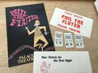 Rare Tickets Car Sticker & Programme Phil The Fluter 1969 Palace Theatre London