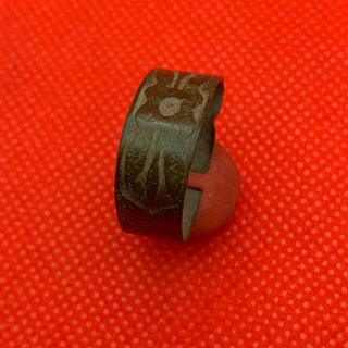 Rare Ancient Viking Bronze Ring Ornament